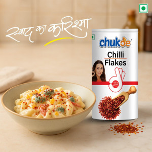 Chukde chilli flakes with dish